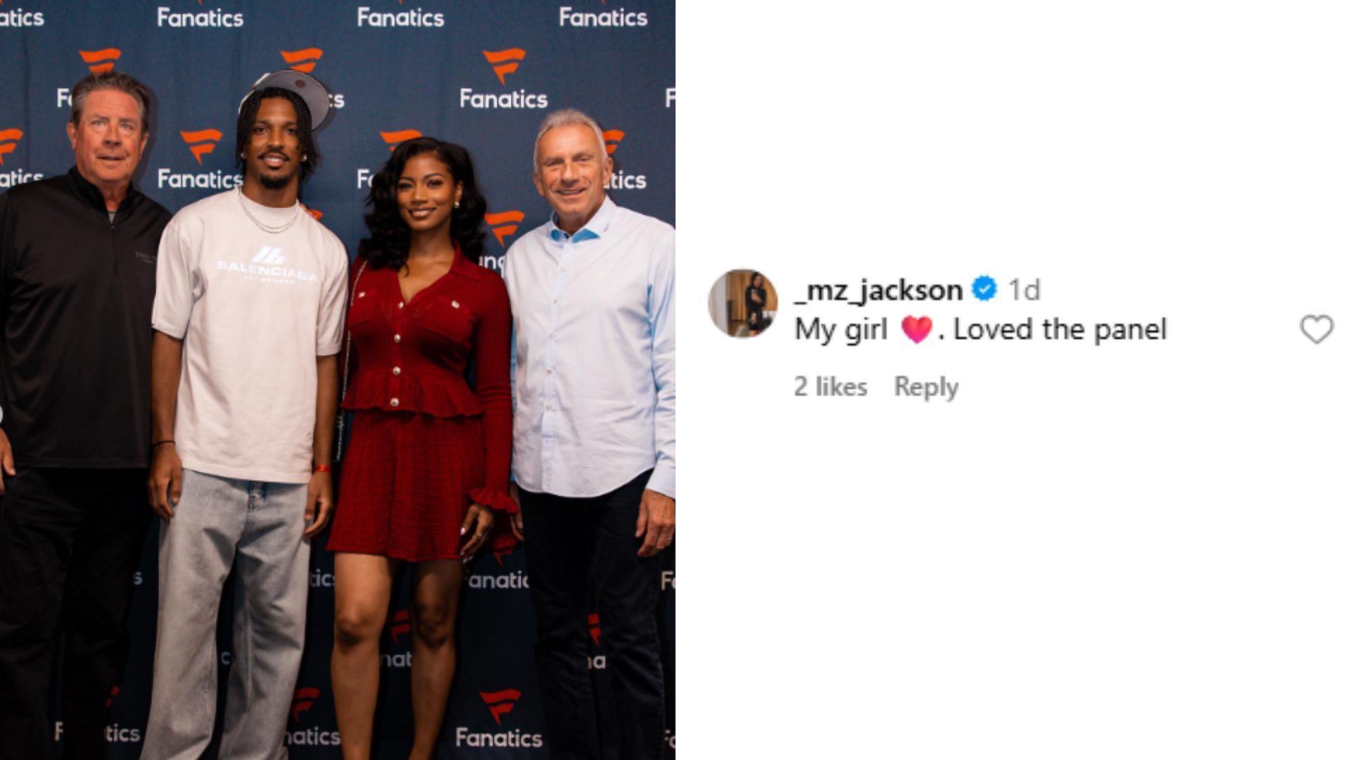 Rooks' post, received a comment from Jayden Daniels' mother Regina Jackson (image credit: instagram/taylorrooks)